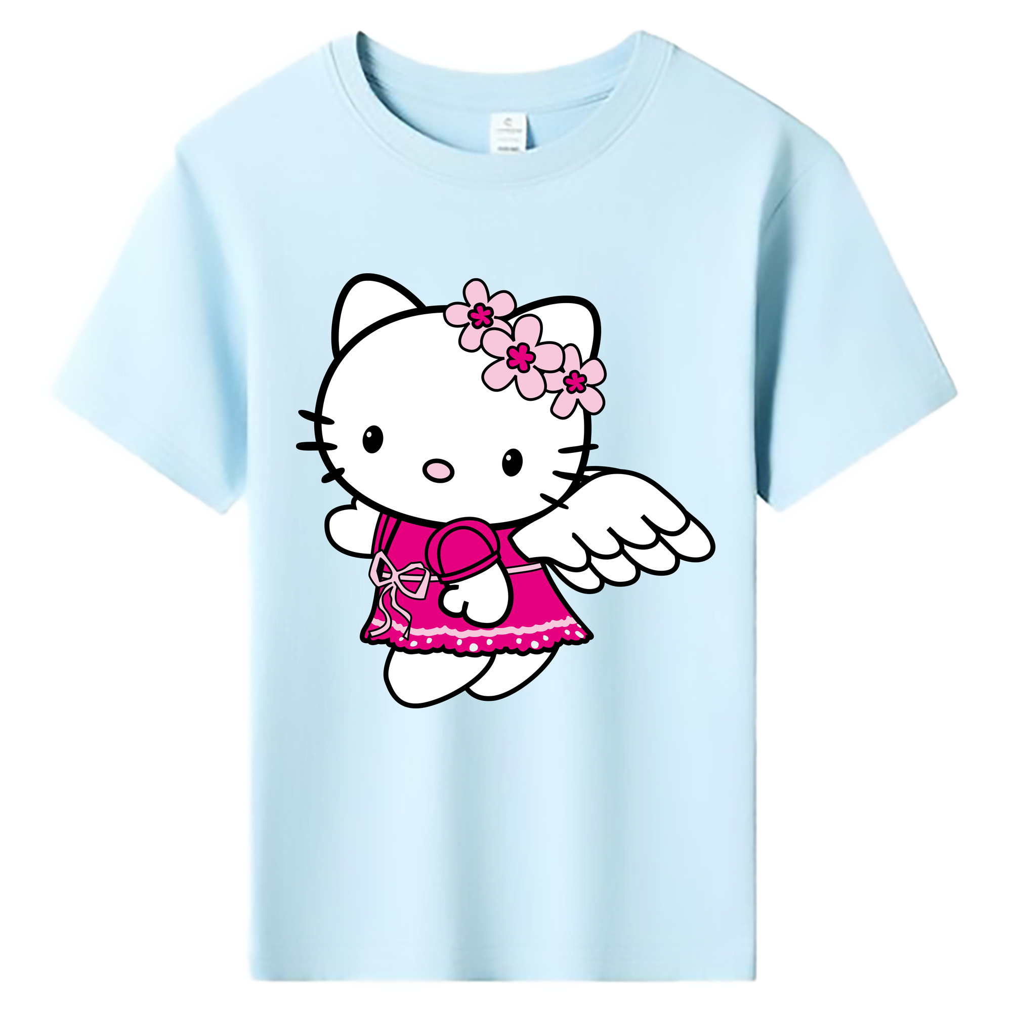 （画像用） Hello Kitty ハローキティ 綿100％キッズTシャツ（フロントプリント）